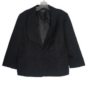 Kasper Jacquard Blazer Black Sz 16